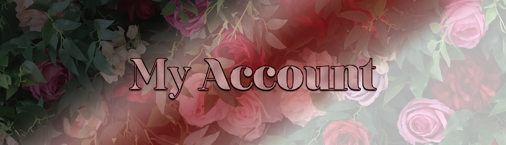 My account header with flower walls